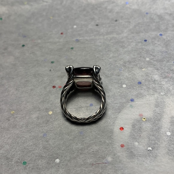 David Yurman Cushion On Point Morganite and Diamond Ring 20 x 20 - Picture 11 of 12